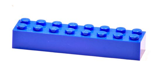 12 Blaue Legosteine Basic 2x8 
