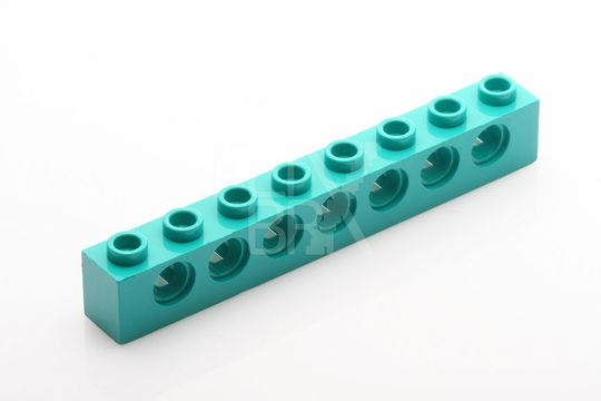 10x Lochbalken Stein 1x8 schwarz Technic Ersatzteile LEGO® 3702 
