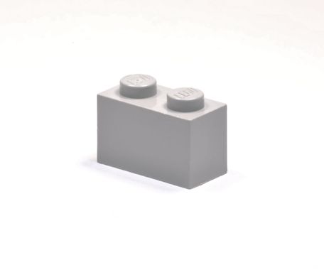 2 Lego Zylinder 2x4x2 rund halb grau grey 24593 