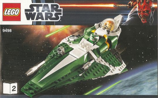 Ersatzset Aufkleber/Sticker Set für Lego Set 9498 Saesee Tiin's Jedi Starfighter 