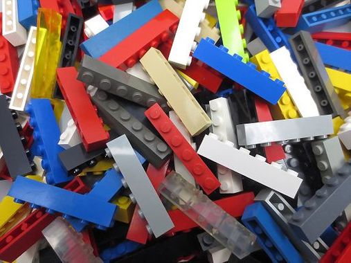 100 Lego Basic Steine Bausteine 1 Reihig 