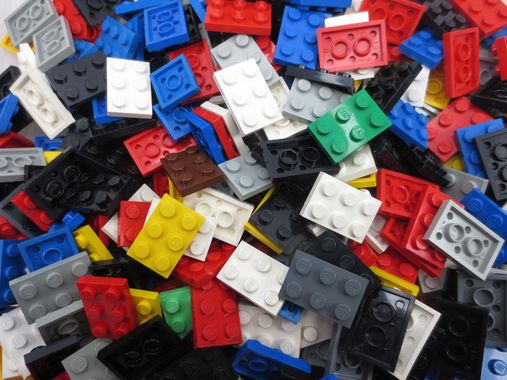 LEGO® Konvolut aus kg Stein Sonderstein Einzelteil Ersatzteil Weiss 100 Teile 