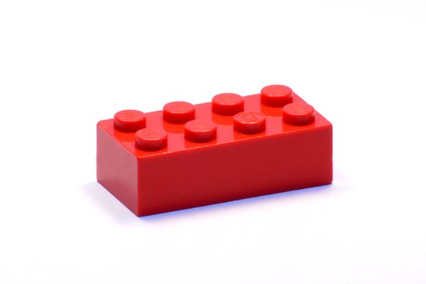 3001 100 STEINE MIT 2x4 Noppen IN ROT LEGO CITY BASIC STEINE