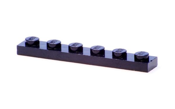 Lego 50 x flache Platte Bauplatte 3666 schwarz   1x6 Noppen
