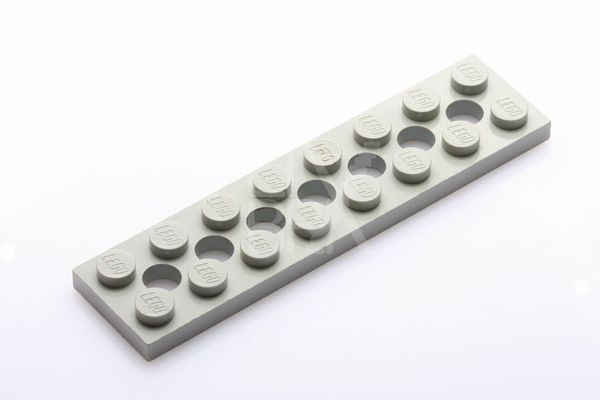LEGO Technik 4 x Platte 2x8 hellgrau mit 7 x Achsloch 3738 NEUWARE 