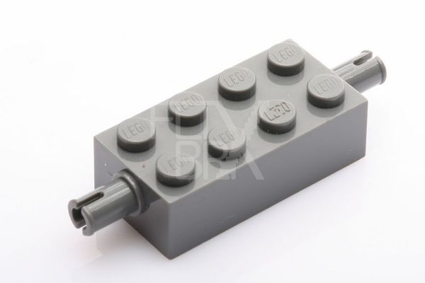 Lego 10 x Stein 2x2 mit Pin und Achshalter 6232 grau 7159 7161 7150 10221 78744 