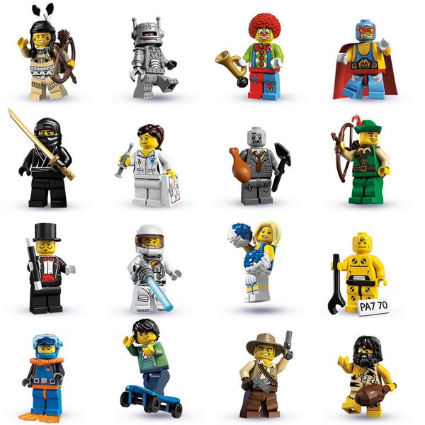 LEGO® - Figur LEGO® Minifiguren Serie 1 Kompletter Satz 16 Figuren|  Element-Nr: 8683 | Design-Nr: 8683