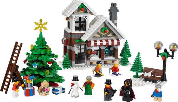 Lego Weihnachten großer grüner Tannenbaum  mit 2 Figuren aus 10199 